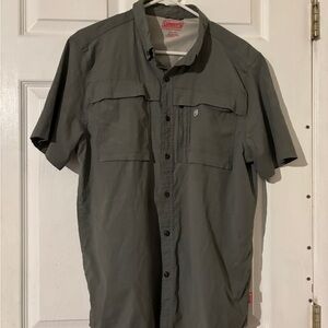 Coleman Outdoor Green Casual Button Down Shirt Lightweight size Large